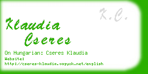 klaudia cseres business card